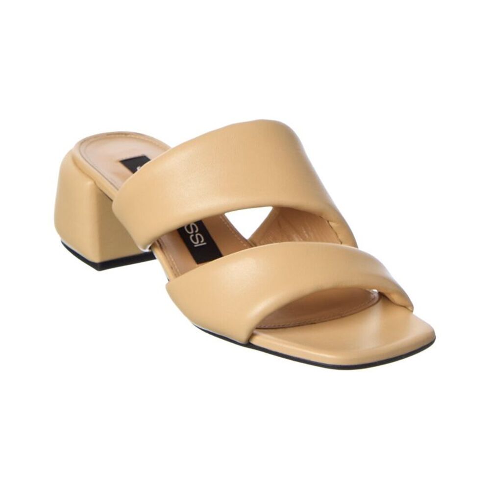 Sergio Rossi Spongy 45 Leather Sandal, Beige
